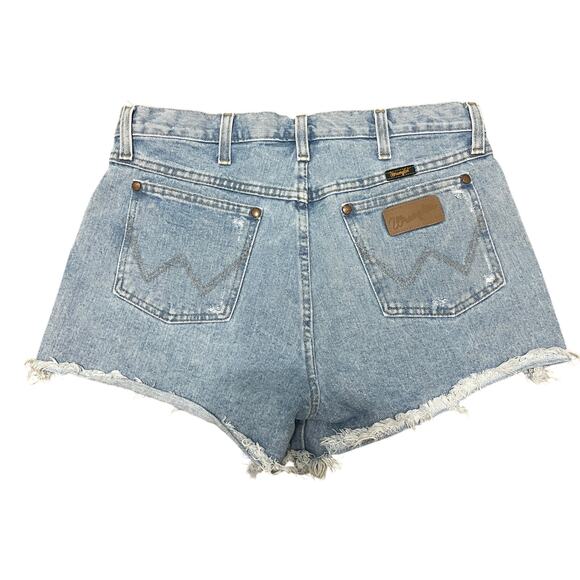 Vintage Wrangler 13MWZ Denim Cutoff Shorts – Light Wash – W 16" - Picture 1 of 8
